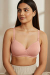 Zivame Maternity Padded Non Wired 3/4th Coverage Nursing Bra - Peach Pearl — thumbnail 2